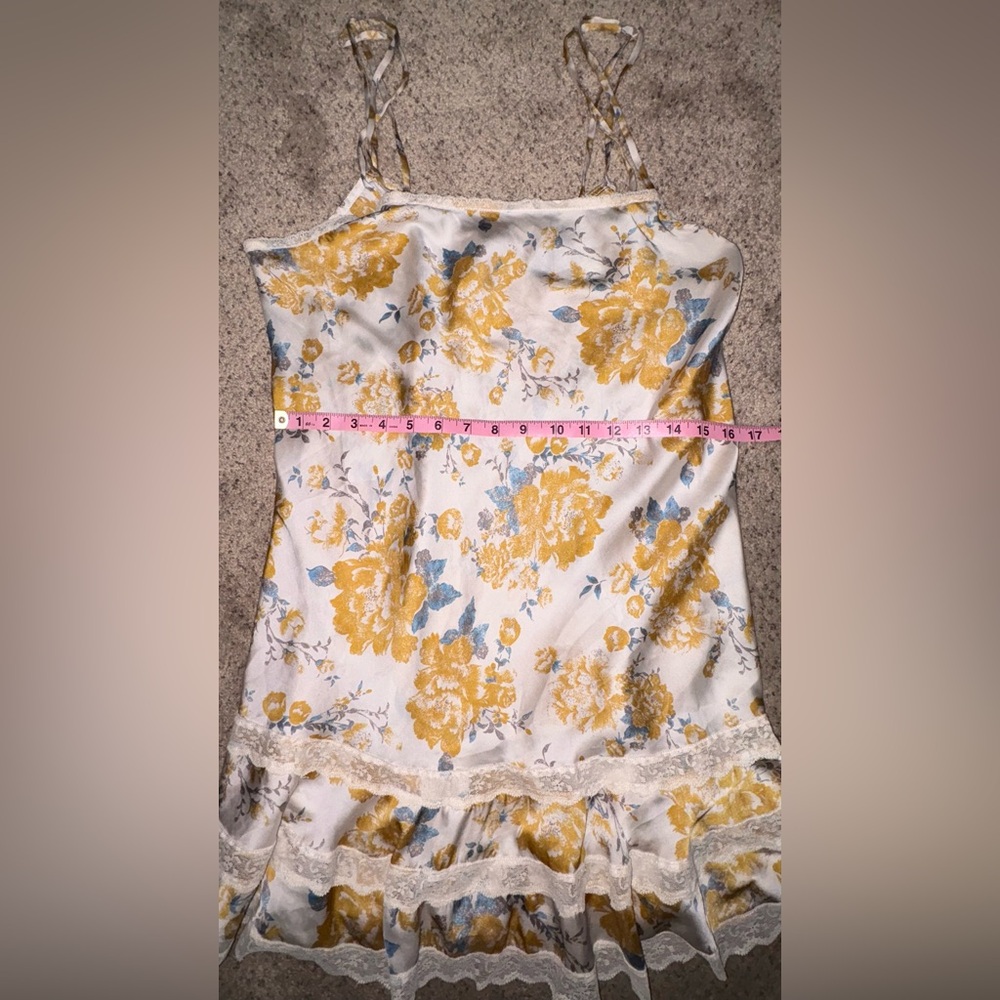 Free People Floral Mini Dress in Yellow and Blue - Picture 4 of 10